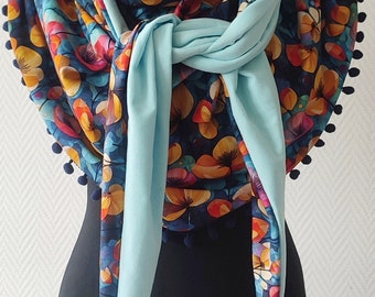 Chèche/ Châle réversible/Écharpe/foulard/étole