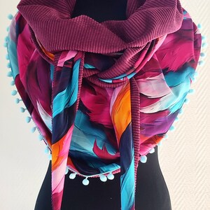 Chèche/ Châle réversible/Écharpe/foulard/étole image 1