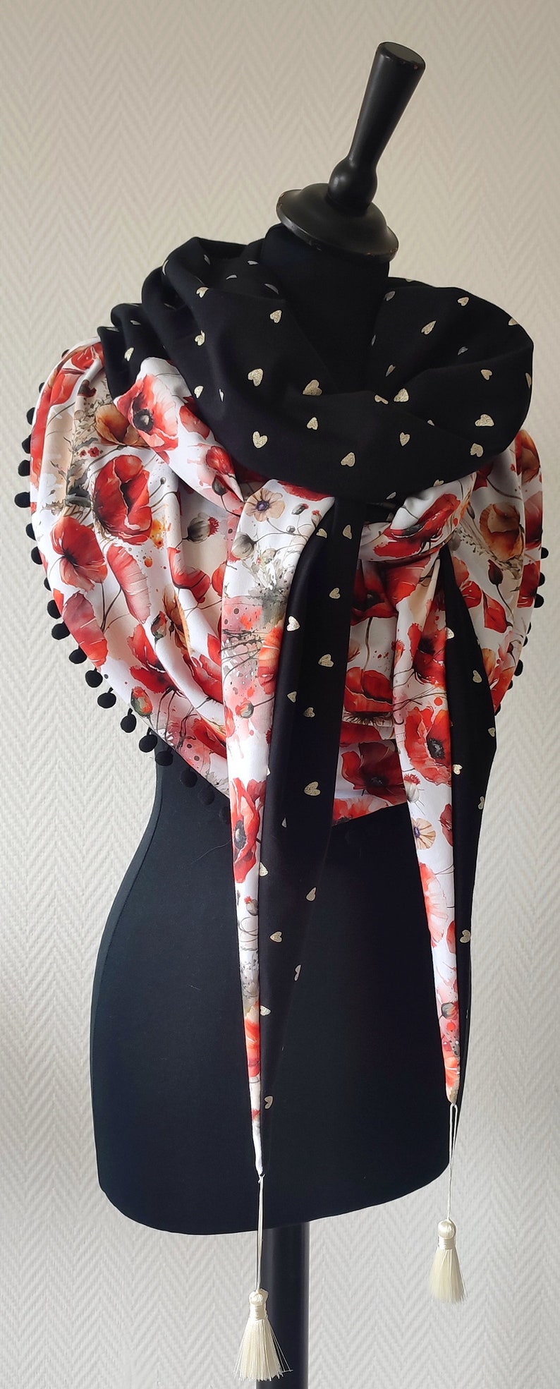 Scarf/Reversible shawl/Scarf/scarf/stole image 4