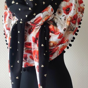 Scarf/Reversible shawl/Scarf/scarf/stole image 3