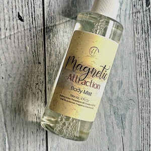 Attraction Body Spray,  Magnetism Ingredients,  Attract a Lover, Attracts Money, 4 oz
