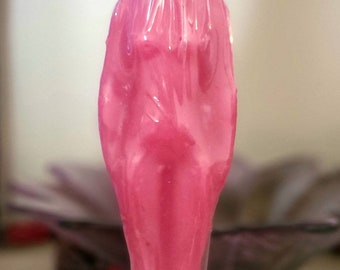 Pink Female Figure candle for self love, friendship, light romance