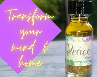 Peace Oil, Conjure Spell Oils, Balance, Mental, Calming, Relaxing, Anxiety, Rootworker