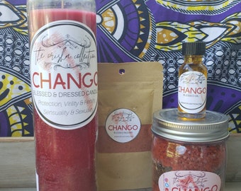 Chango Candle, Shango Bath, Oil for Orisha, Spell for Protection, Fertility Ritual, Ifa, Santeria