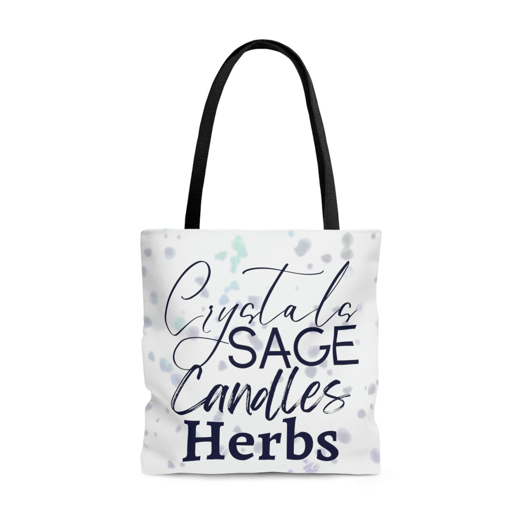 Crystals Sage, Herbs Tote Bag, Tarot Cards, Spiritual Supplies Etsy