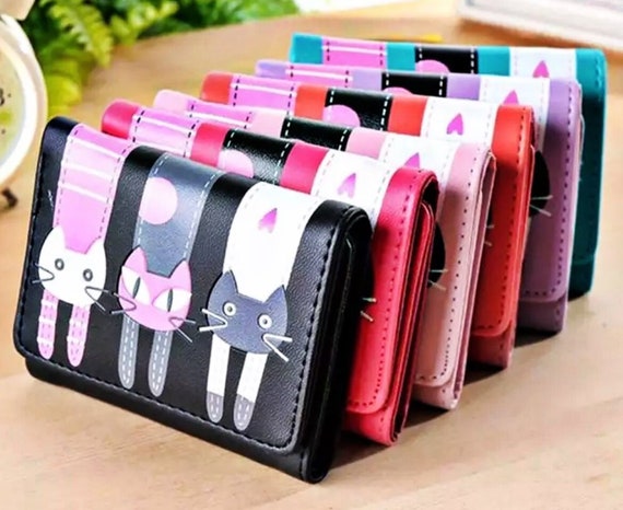 Girls Women Purses, Cute Cat Wallet Small Pu Leather Coin Purses With Metal  Zipper For Kids Teens Women Gift (pink) | Fruugo NO