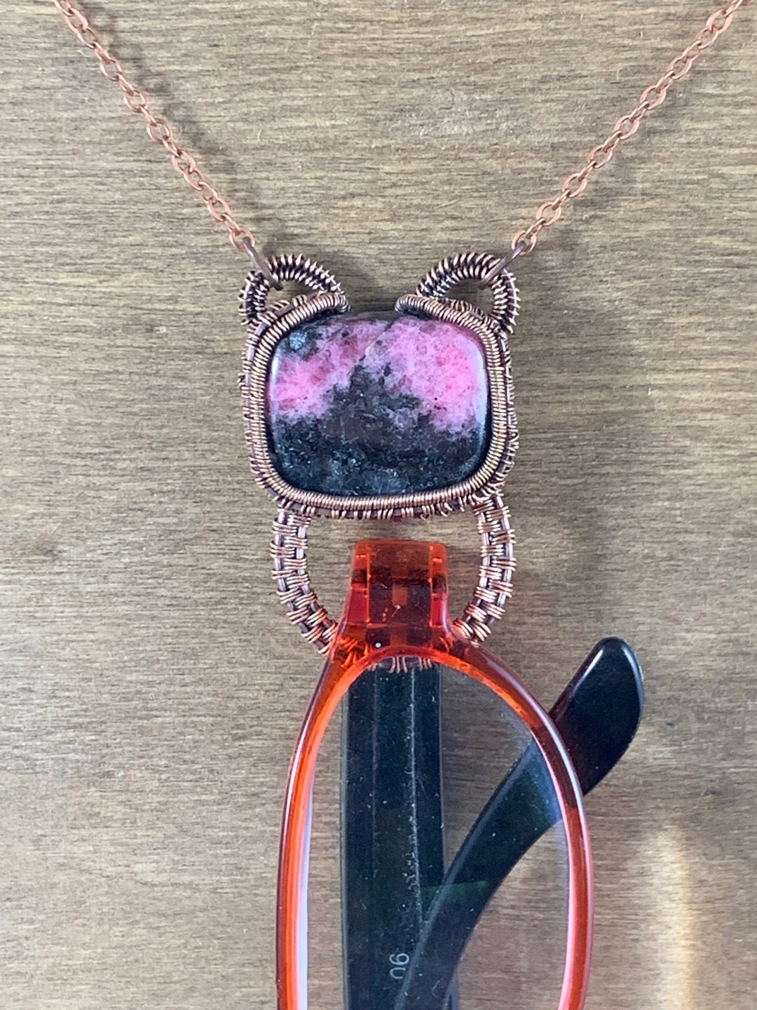 Eyeglass Necklace, Eyeglass Holder, Wire Wrapped Pendant Etsy
