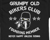 Motorcycle Grumpy Old Bikers Club Trike Biker Custom Choppers Softtails Vintage