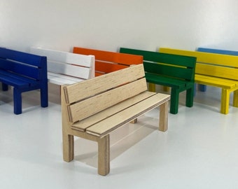 Un banc de décoration pour nains, accessoires pour portes de fées, jardins de fées, maison de gnomes, portes de fées, elfes, gnomes