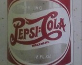 Rare 1940s Double Dot 12 oz Pepsi Cola Bottle With Original Cap