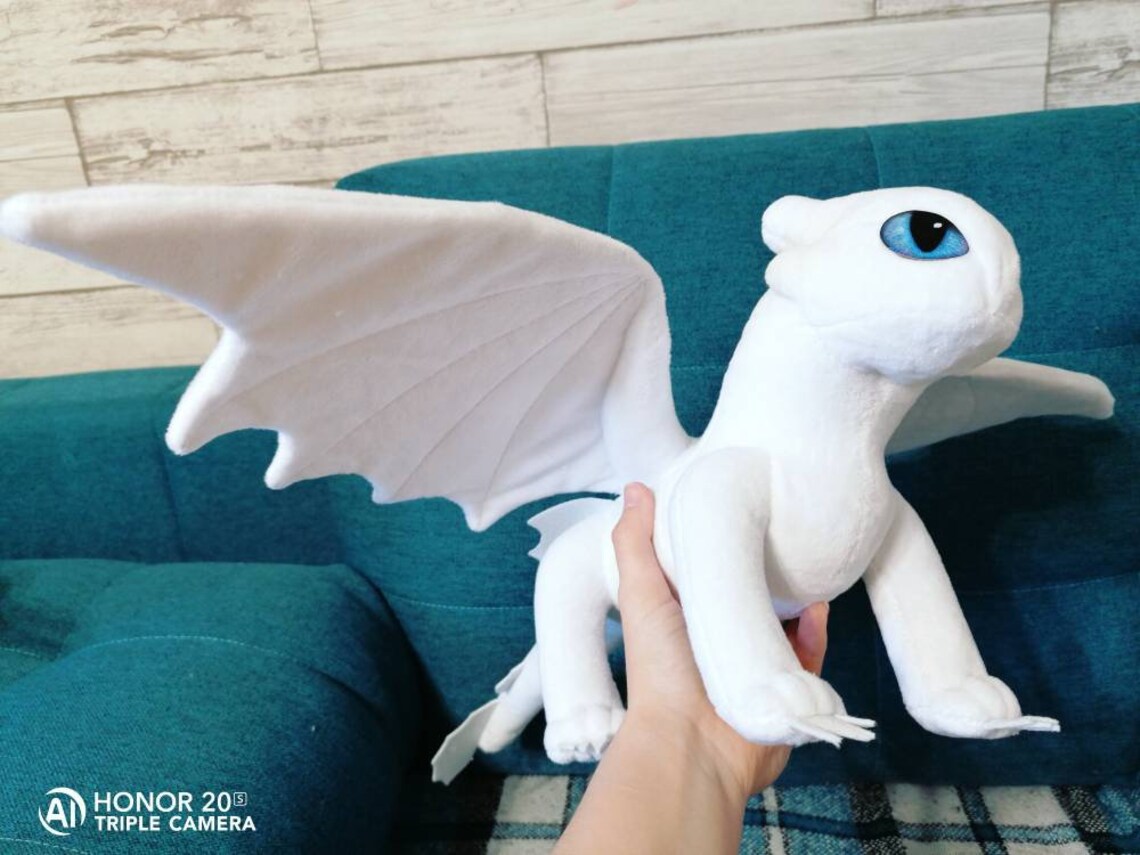 This pair 24 light fury & night fury toothless plush toy | Etsy