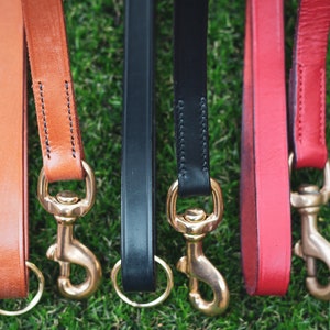 Hand stitched British leather lead