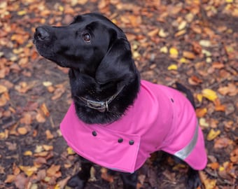 Waterproof dog coats handmade in a variety of different sizes and colours