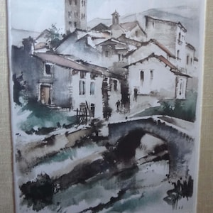 Roger Hebbelinck Spanish Town (2) 194/350 Lithograph
