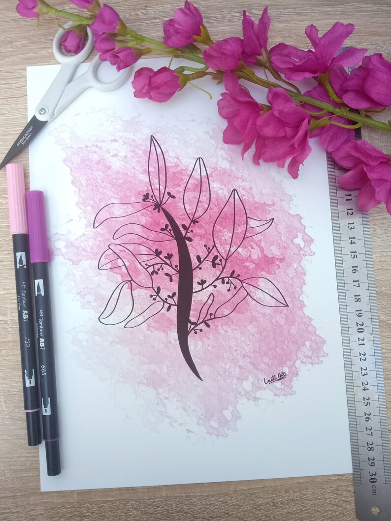 Bright Pink Flower Art Print