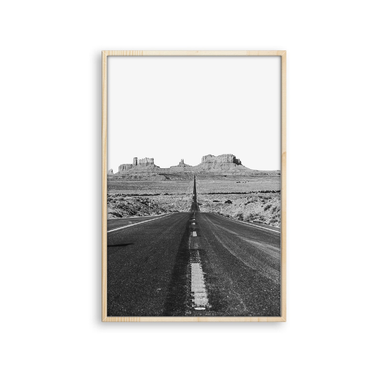 Black and White Arizona Desert Print Wall Art Print Etsy