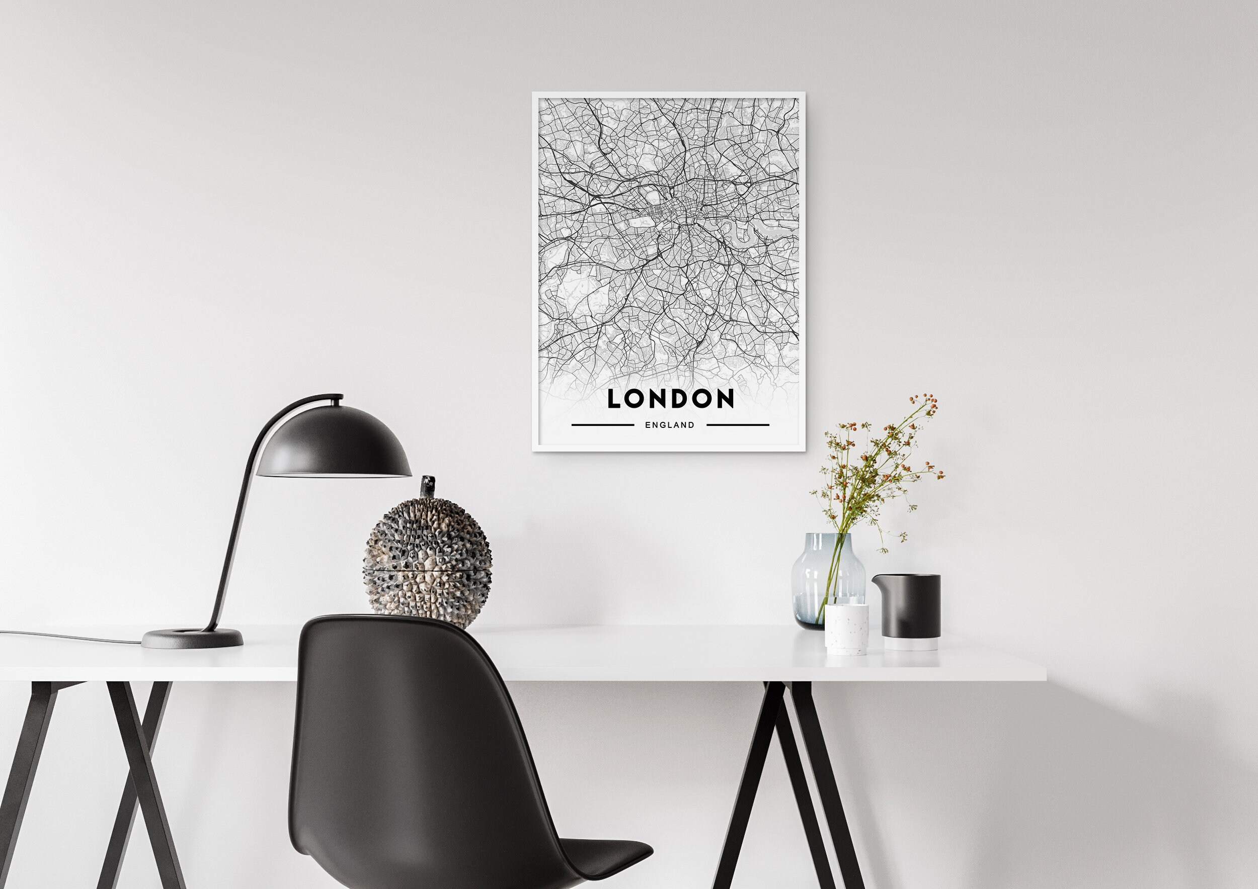 London Map Print Map Gift Map Wall Art Map Art Map | Etsy