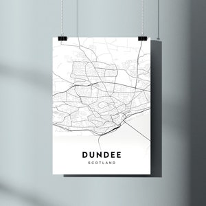 Dundee City Map Map Download Printable Map Art Map - Etsy