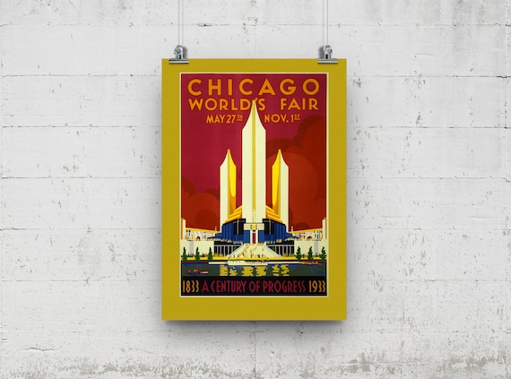 1933 Chicago World/'s Fair Poster 11x17 inches Wall Art