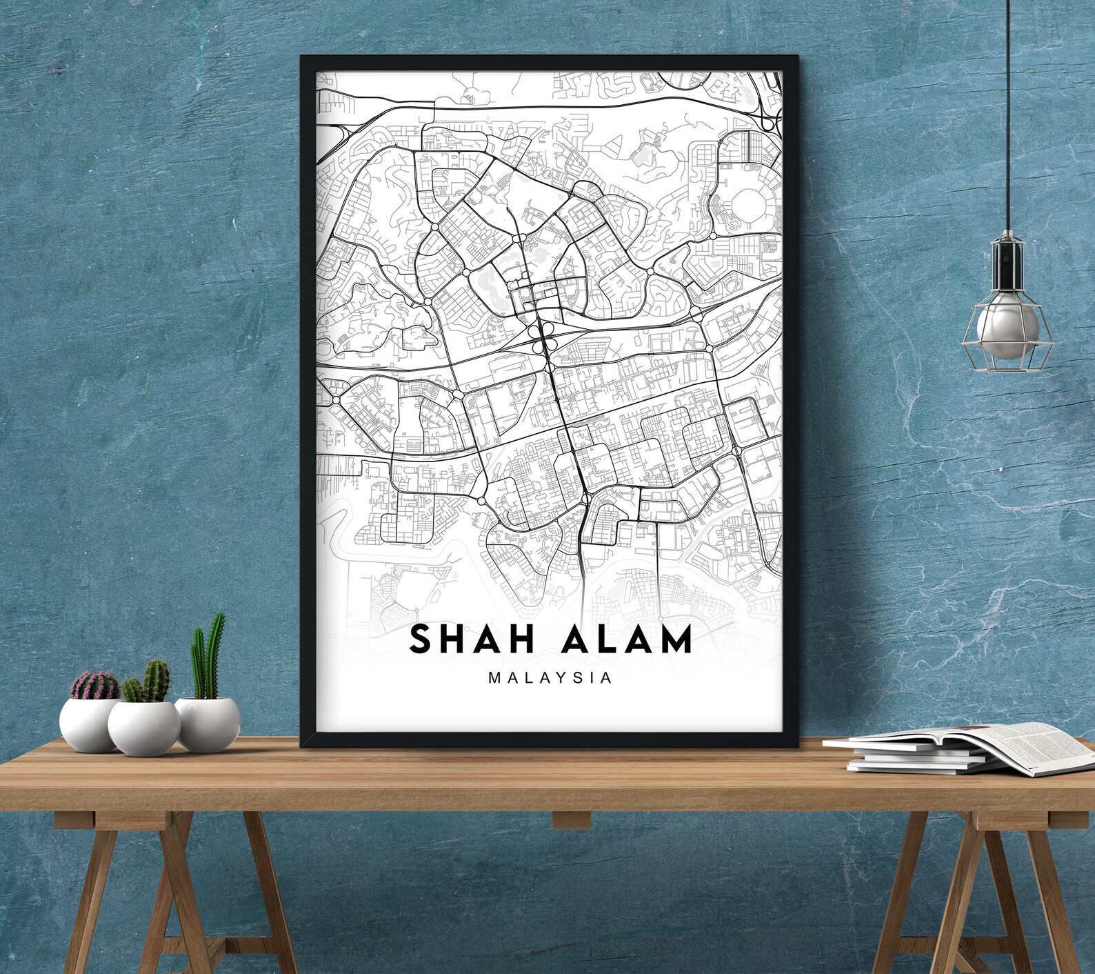 Shah Alam Map Print Map Gift Map Wall Art Map Art Map Etsy