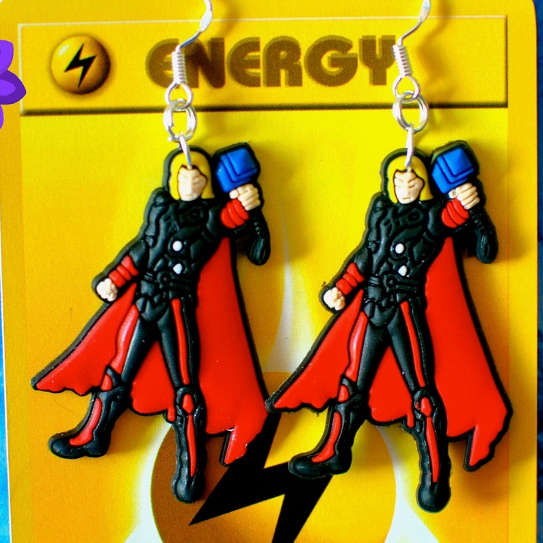Sterling Silver Thor inspired Marvel Avengers Earrings