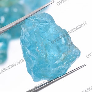 Apatite Raw Crystals Lot, Natural Blue Apatite Gemstone Loose Chips For Jewelry Making Supplies, Wholesale Apatite Rough 10 To 20 mm