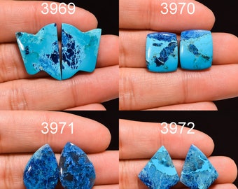 Shattuckite Gemstone Pair Matched Earring Pair For Jewelry Making Supply Designer Shattuckite Fancy Shape Gemstone