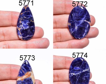 Sodalita Cabujón Oval 22 X 30mm Azul alambre envoltura Manualidades Fabricación de Joyas