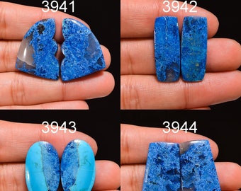 Shattuckite Gemstone Pair Matched Earring Pair For Jewelry Making Supply Designer Shattuckite Fancy Shape Gemstone