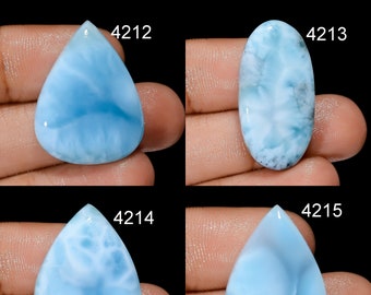 Natural Larimar Gemstone, Designer Larimar Cabochon Crystal, DIY-ART-CRAFTS Pendant Necklace Jewelry making supply, Birthstone Crystals