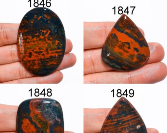 Top Grade Natural Blood Stone Cabochon Amazing Quality Bloodstone Loose Stone 53 Ct #83 Semi Precious Handcraft Gemstone For Jewelry