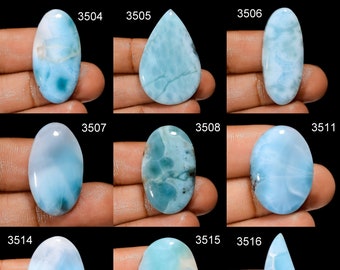 Natürlicher Larimar Edelstein, Designer Larimar Cabochon Kristall, DIY-ART-CRAFTS Anhänger Halskette Schmuckherstellung Lieferung, Birthstone Kristalle