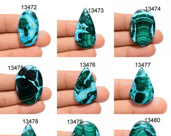 MALACHITE Chrysocolla Gemstone, Natural Beautiful Green Mix Shape Malachite Chrysocolla Cabochon, African Loose Pendant Gemstone For Jewelry