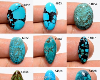 Natural Tibetan Turquoise Gemstone Cabochon, Designer Tibetan Turquoise Gemstone, Loose Gemstone For Jewelry Making Supply, Healing Crystals