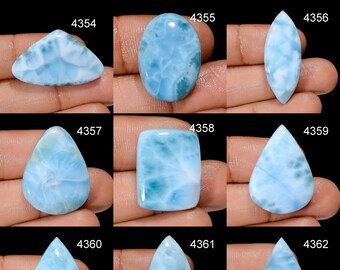 Natuurlijke Larimar Edelsteen, Ontwerper Larimar Cabochon Kristal, DIY-ART-CRAFTS Hanger Ketting Sieraden maken aanbod, Geboortesteen Kristallen