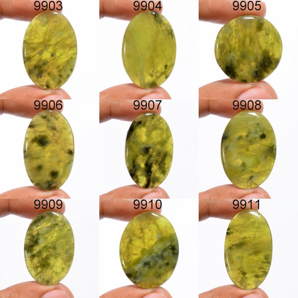 Gemma di vesuvianite naturale, cabochon di vesuvianite naturale, cabochon di vesuvianite a forma di mix. Gemma sciolta per la creazione di gioielli, regalo per lei