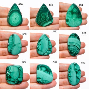 Natural Malachite Gemstone  Cabochon, Green Color Natural Malachite Cabochons, Loose Malachite Gemstone Cabochon For Jewelry Making Supply,