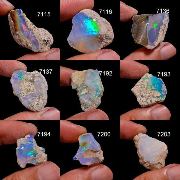 Welo Fire Ethiopian Opal Rough Gemstone, Loose Raw Ethiopian Opal, Wholesale AAA+ Quality Gemstone, Rare Rough Opal Stone For Jewelry