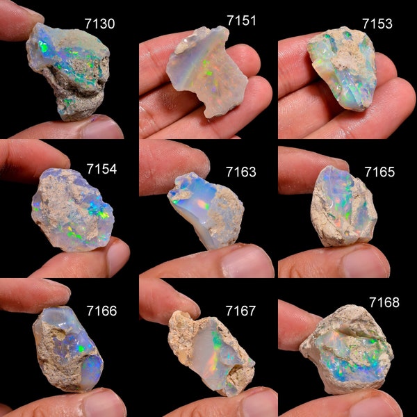 Welo Fire Ethiopian Opal Rough Gemstone, Loose Raw Ethiopian Opal, Wholesale AAA+ Quality Gemstone, Rare Rough Opal Stone For Jewelry