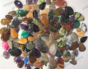 handmade ceramic cabochon bulk Set of 6 textured cabochons mix large ball cabochons lot loose cabochon artisan rouns cabochons