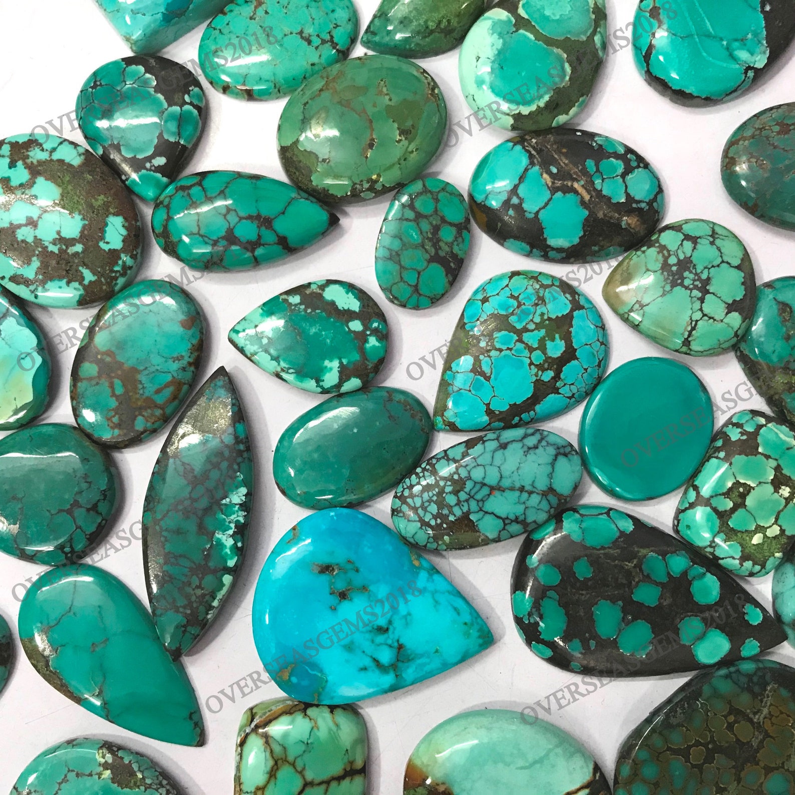 Pierre précieuse turquoise tibétaine naturelle Lot de gros Etsy