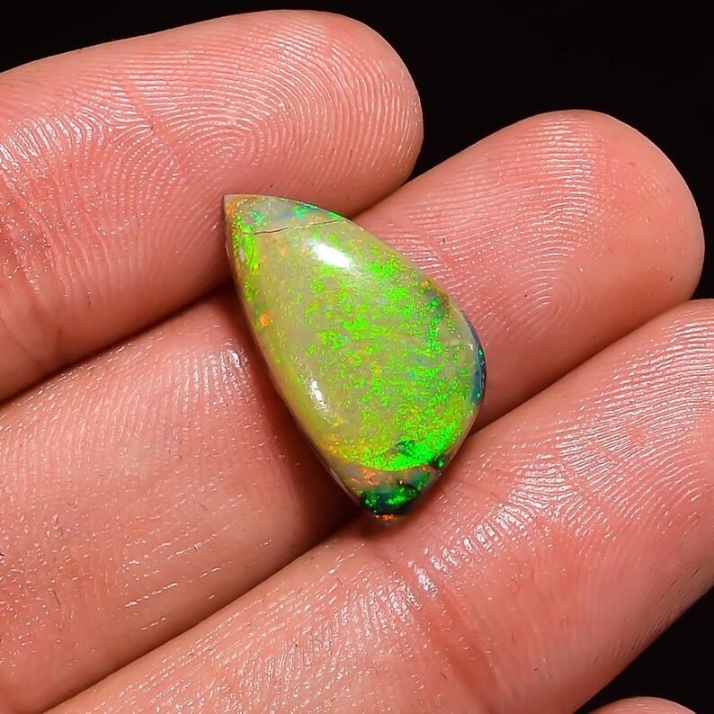 Loose Gemstone For Jewelry Pendant Making Monarch Opal Gemstone Fancy Shape Sterling Opal Cabochon Gemstone 4.5 Cts. Approx 19X10X4 mm
