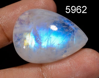 Natural Rainbow Moonstone Gemstone, Rare Rainbow Moonstone Cabochon, Loose Moonstone Gemstone For Jewelry Making Supply, Healing Crystal