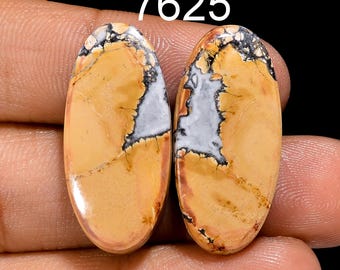 Par de jaspe maliganio, cabujones ovalados AAA, suministro de piedras preciosas para aretes