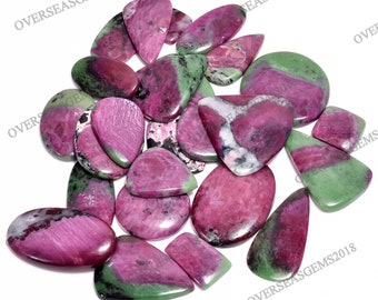 Rubis naturel Zoisite Cabochon Vente en gros de pierres précieuses, Cristal de concepteur en vrac, DIY-ART-CRAFTS Pendentif Collier Fabrication de bijoux