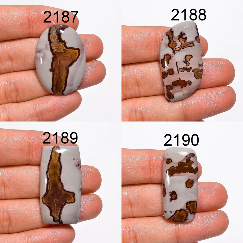 ART-CRAFTS-DIY Jewelry Making Supplies Coffee Bean Jasper Gemstone Cabochon Mix Polished Loose Designer Crystal Gemstone