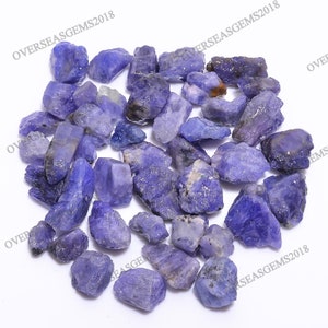 Natural Tanzanite Raw Gemstone Lot, Natural Tanzanite For Jewelry Making Supplies, Wholesale Tanzanite Rough Loose Chips 12 To 20 mm