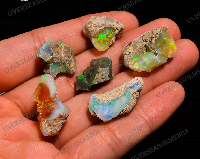 Featured listing image: Natural Raw Opal Crystals Genuine Natural AAA Grade Opal Lot, Reiki Crystals and Healing Stones, Energy Crystals Ethiopian Opal Rough