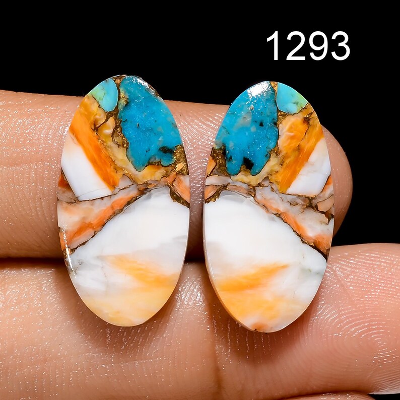 Oyster Copper Turquoise Gemstone Pair, AAA Quality Mix Shape Loose Gemstone For Jewelry 1293 : 22X11X4 mm