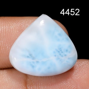 Natural Larimar Gemstone, Designer Larimar Cabochon Crystal, DIY-ART-CRAFTS Pendant Necklace Jewelry making supply, Birthstone Crystals 4452 : 17X19X6 mm